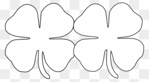 4 Leaf Clover Four Leaf Clover Clip Art At Vector Clip - White Four Leaf Clover