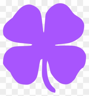 Purple Four Leaf Clover