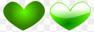 How To Set Use Green Heart 6 Svg Vector - Green Heart Clipart Png