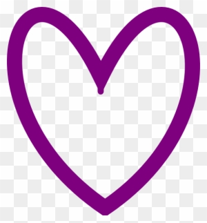 Purple Love Heart Outline