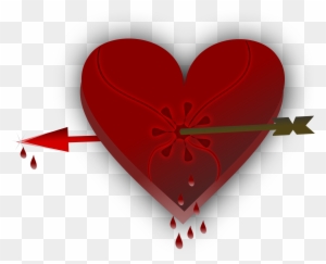 Broken Heart Clipart Sweetheart - Broken Heart With Blood