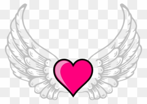 Heart - Heart With Wings Coloring Page