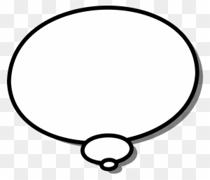 A Simple Black And White, Round Cartoon Callout With - Speech Bubble Black Background