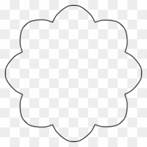 Black And White Shapes Clipart - Flower Shape Clipart Black And White