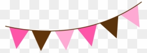 Image Of Bunting Clipart - Pink Flag Banner Clipart