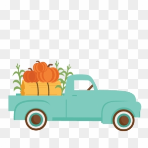 Fall Truck Svg Scrapbook Cut File Cute Clipart Files - Truck With Pumpkins Svg