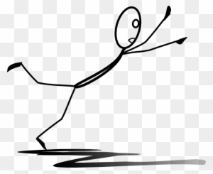 Animated Person Falling Clipart - Stick Man Falling Down