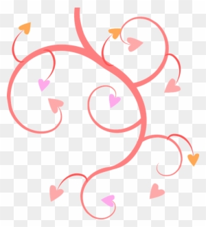 Pink Vines Hearts Shapes Patterns Designs Love - Hearts Clip Art Free