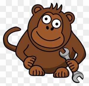 Monkey Wrench Clip Art At Clker - Monkey Face Shower Curtain