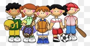 Cartoon Kids During Physical Education - Sports Team Clipart