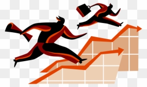 Vector Illustration Of Business Competitors In Running - Graphic Design