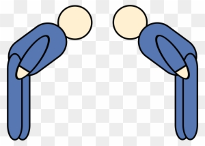 Clip Art People 19, - Two People Bowing To Each Other