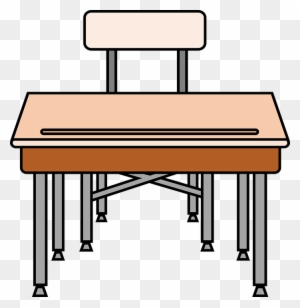 School Table Cliparts - Pencil On Desk Clipart