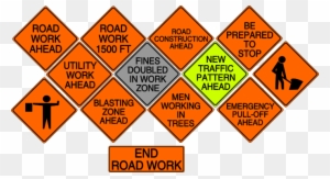 Pin Road Construction Signs Clip Art - Road Work Construction Signs
