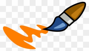 Pen Orange - Paint Brush Cartoon