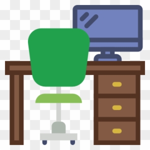 Office, Table, Studio, Chair, Desk, Furniture, Furniture - Office Desk Icon Png