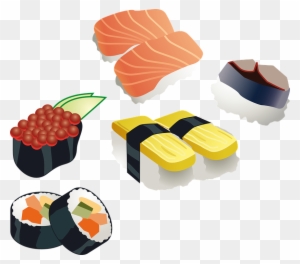 Set, Icon, Food, Drawing, Cartoon, Fish, Free, Cute - Sushi Vector ...