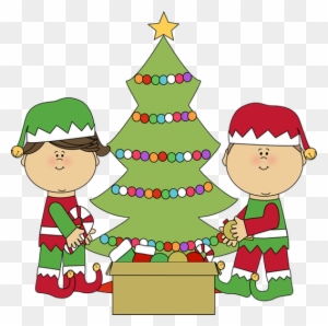Thursday, January 1st For New Years Day From Our Family - Elves Decorating Christmas Tree