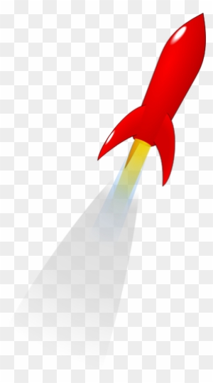 Vector Clip Art Of Red Cartoon Rocket Launched Into - Rocket Launch Clip Art