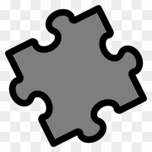 This Free Clip Arts Design Of Gray Puzzle - Colored Puzzle Piece