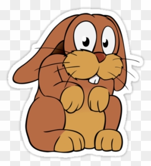 Cute Cartoon Rabbit With Big Eyes P Sticker - Cute Cartoon Bunny With Big Eyes