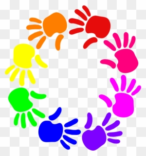 Colorful Circle Of Hands