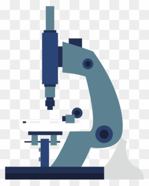 Microscope Laboratory Research Flat Design - Microscope Blue Png