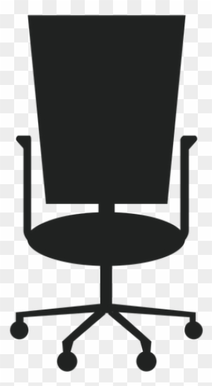 Square Back Office Chair Icon Transparent Png - Office Chair Clipart Transparent Background