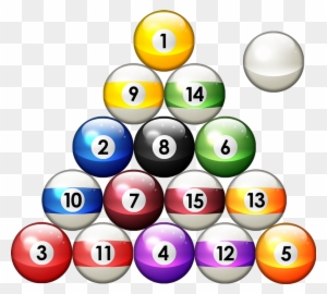 Billiard Ball Clipart Snooker Pencil And In Color - Rack Of Pool Balls