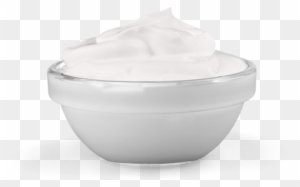 Close Up Of A White Beauty Cream Or Yogurt On White - Buttercream