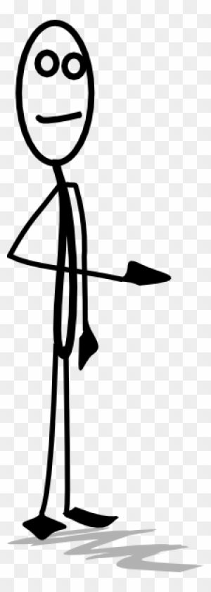 Man Standing With Arms Up Vector - Stick Figure Hands Up - Free