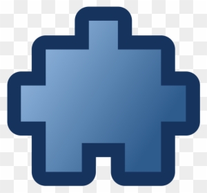 Illustration Of A Blue Puzzle Piece - Icon