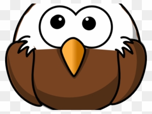 Cartoon Eagle Clipart - Bald Eagle Round Ornament