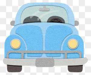 Blue Car - Cute Stiched Beetle Car Png Clipart