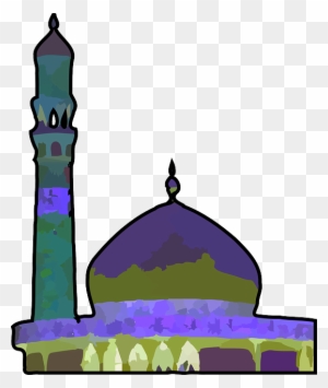 Building Cartoon Religion Logo Islam Islamic Public - Islamic Cartoon Logo