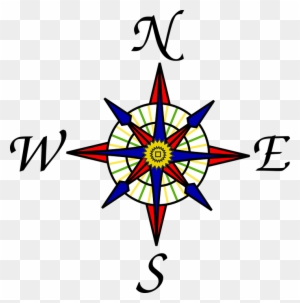 North Old, Sign, Icon, Simple, Map, South, Symbol, - Compass Rose Clipart