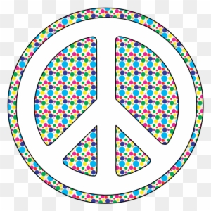 Scalable Vector Graphics Svg Polka Dot Peace Symbol - Peace Signs And Polka Dots