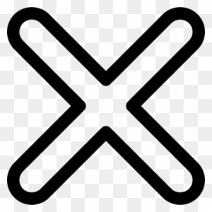 Cross Mark Outline Vector - Math Symbols Clip Art