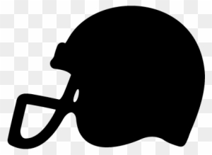 American Football Helmet Side View Black Silhouette - Black Football Helmet Logo