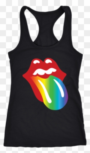 Rainbow Lips And Tongue Tasty T-shirt Lgbt - Rainbow Tongue T-shirt - Free Uk Delivery