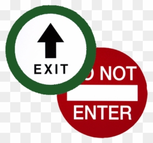 Exit / Do Not Enter Decal - Traffic Signs Do Not Enter