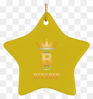 Bitcoin Crown Star Ornament - Christmas Ornament