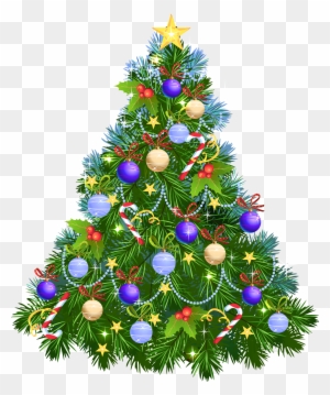 Christmas Purple Tree With Stars - Christmas Tree Gif Png