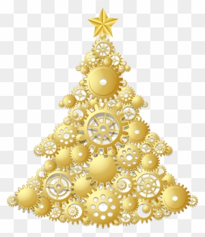 Pix For Christmas Tree Star Png - Gold Christmas Tree Png