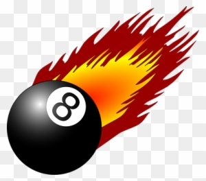 Ball, 8, Eight, Flame, Fire, Pool - Flames Clip Art