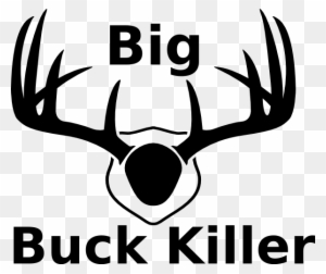 Big Buck Killer Clip Art At Clker Big Bucks Clipart - Deer Antlers Coat Of Arms