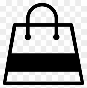 Shopping Bag With A Gross Stripe Comments - Shopping Bag Icon