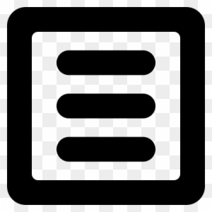 Menu Square Button Gross Symbol Vector - Menu Button Png Logo