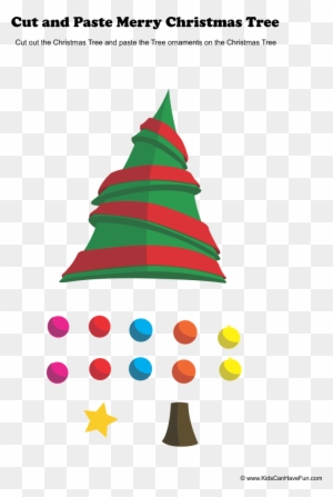 Trace Christmas Tree Activities - Christmas Cut And Glue