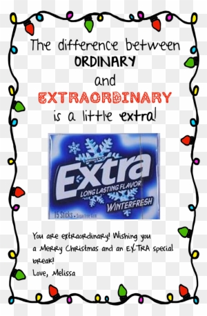 Extra Gum Gift Tag Freebie Just Customize The Message - Ddi 746144 Wrigleys Extra Gum - Winterfresh Case